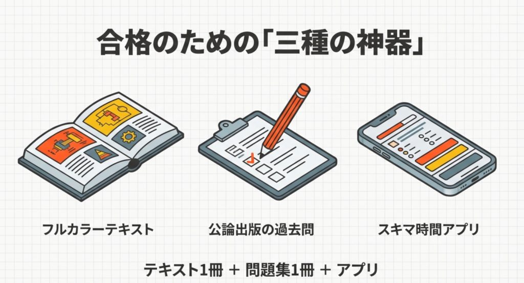 独学で合格するためのテキストと問題集の選び方