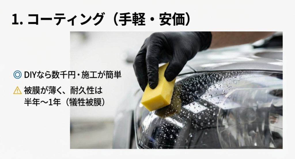 新車にヘッドライトコーティングは必要か効果を検証